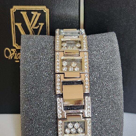 Victoria Wieck floating Crystal Ice Lady\'s watch New Old Stock Estate
